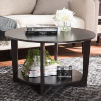 Baxton Studio MH2105-Wenge-CT Belina Modern and Contemporary Wenge Brown Finished Coffee Table